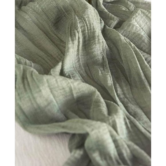 Sage Green Cheesecloth Rustic Table Runner 13.3ft Boho Gauze Wedding Tablecloth - Picture 3 of 4
